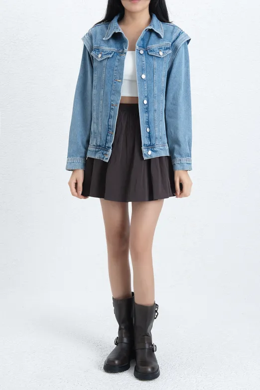Bayan Lacivert Denim Mont - BSL