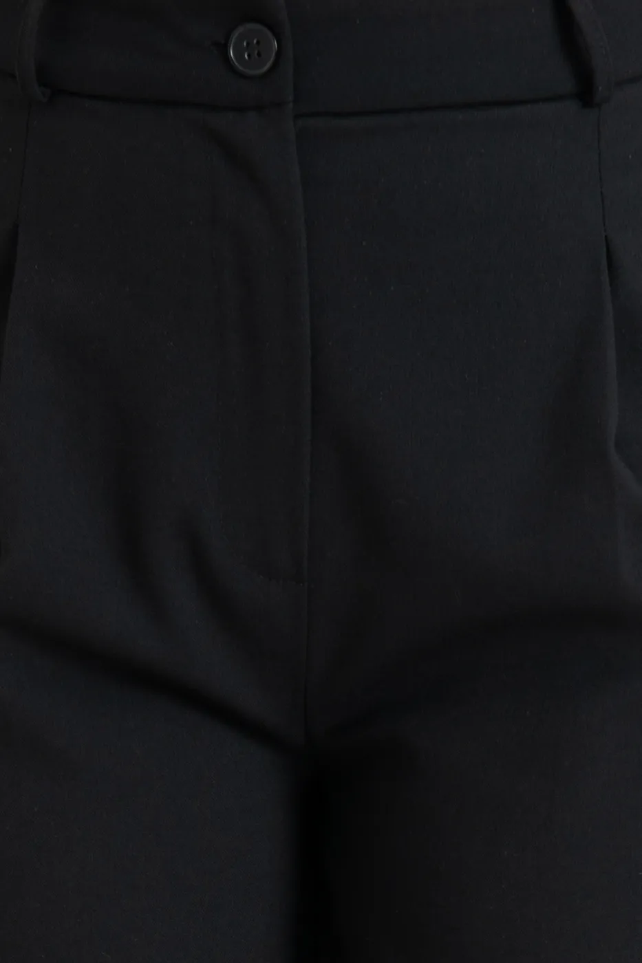 Bayan Siyah Düz Kesim Bol Pantolon