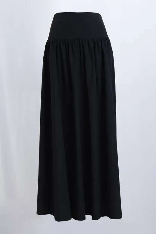 Bayan Siyah Korsajlı Maksi Etek - BSL