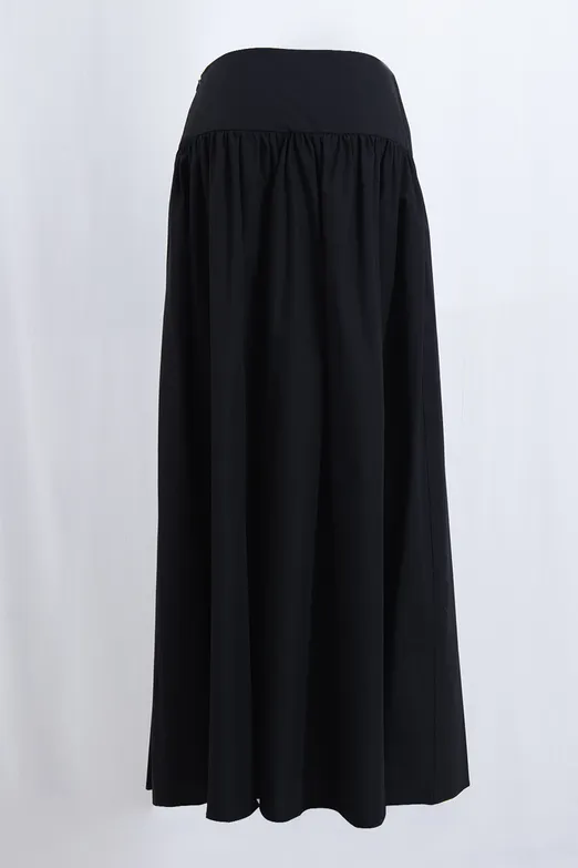 Bayan Siyah Korsajlı Maksi Etek - BSL