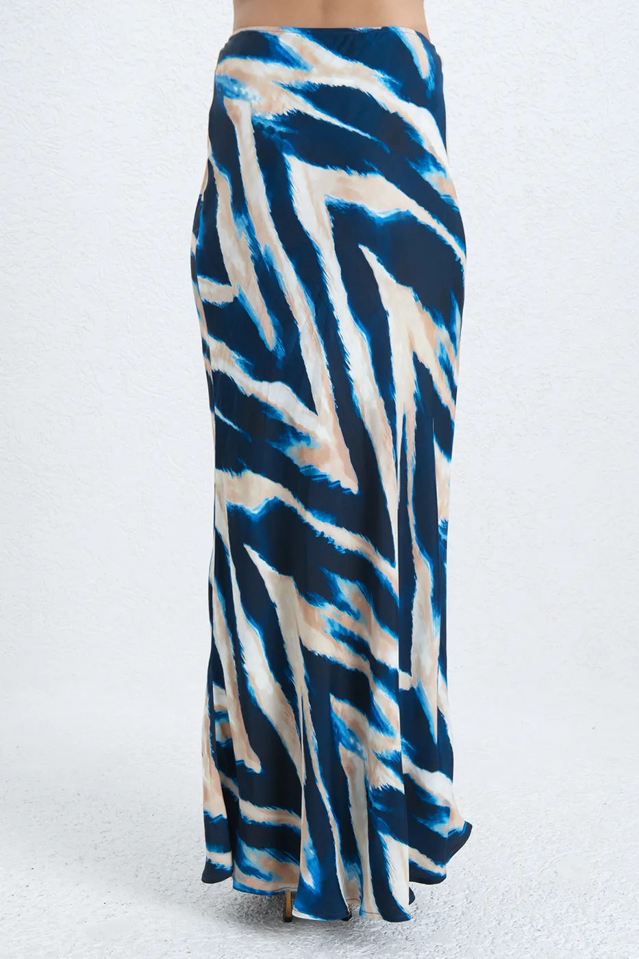 Bayan Multı Saten Maksi Etek