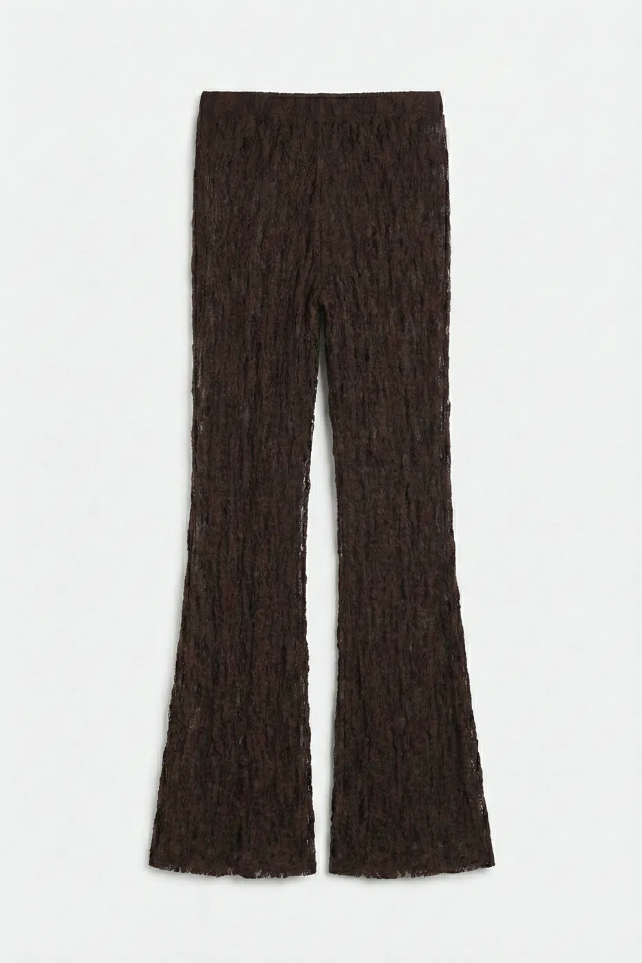 Bayan Kahverengi İspanyol Paça Dantel Pantolon