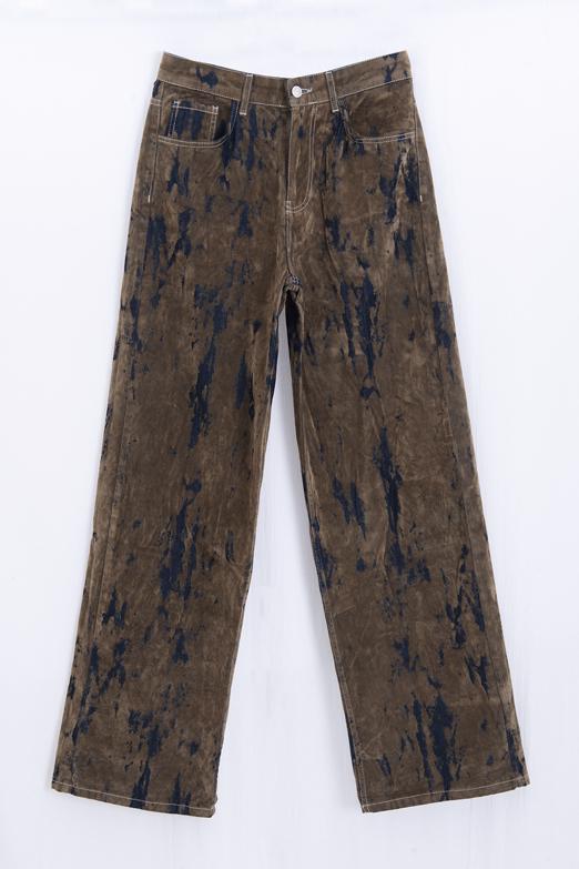 Flok Baskılı Pantolon