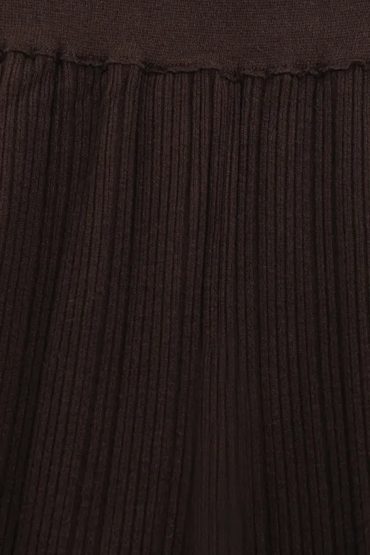 Bayan Kahverengi Fitilli Triko Pantolon - BSL