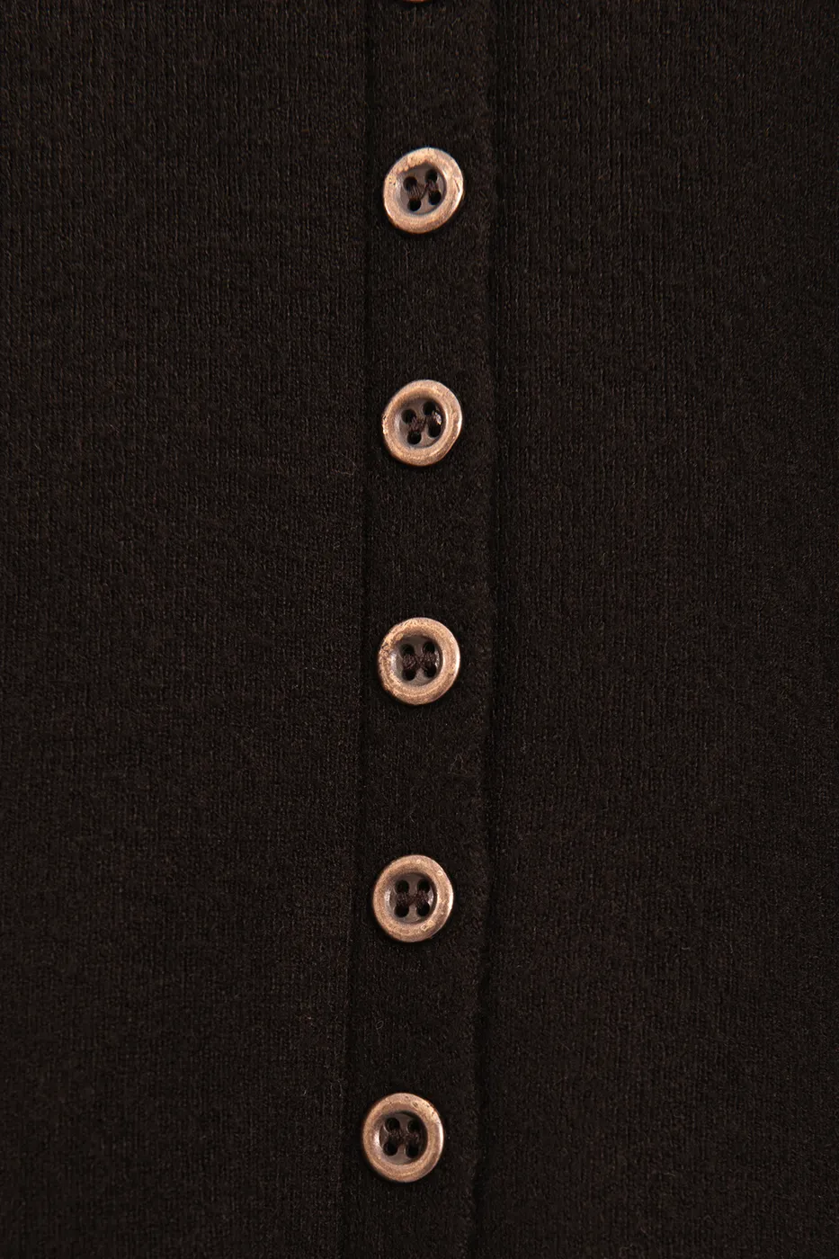 Bayan Kahverengi Bisiklet Yakalı Düğme Detaylı Hırka