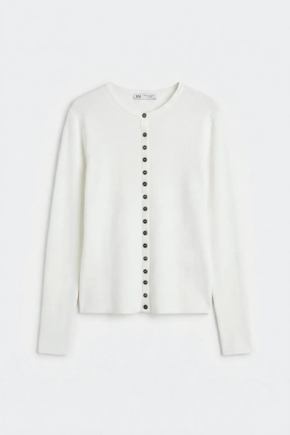 Bayan Kemik Bisiklet Yakalı Düğme Detaylı Hırka