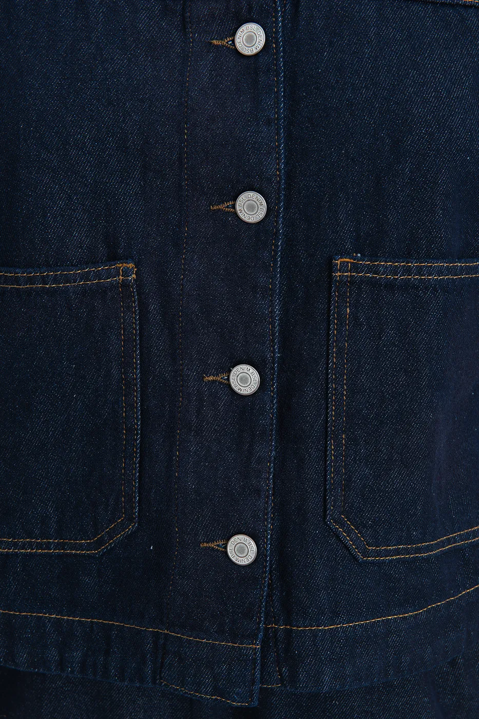 Bayan Lacivert Denim Düz Kesim Pantolon