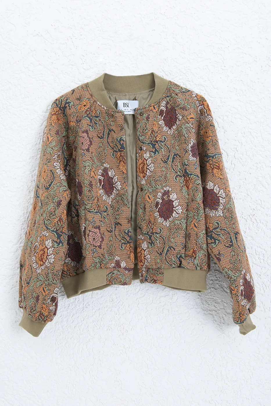 Bayan Multı Desenli Bomber Ceket
