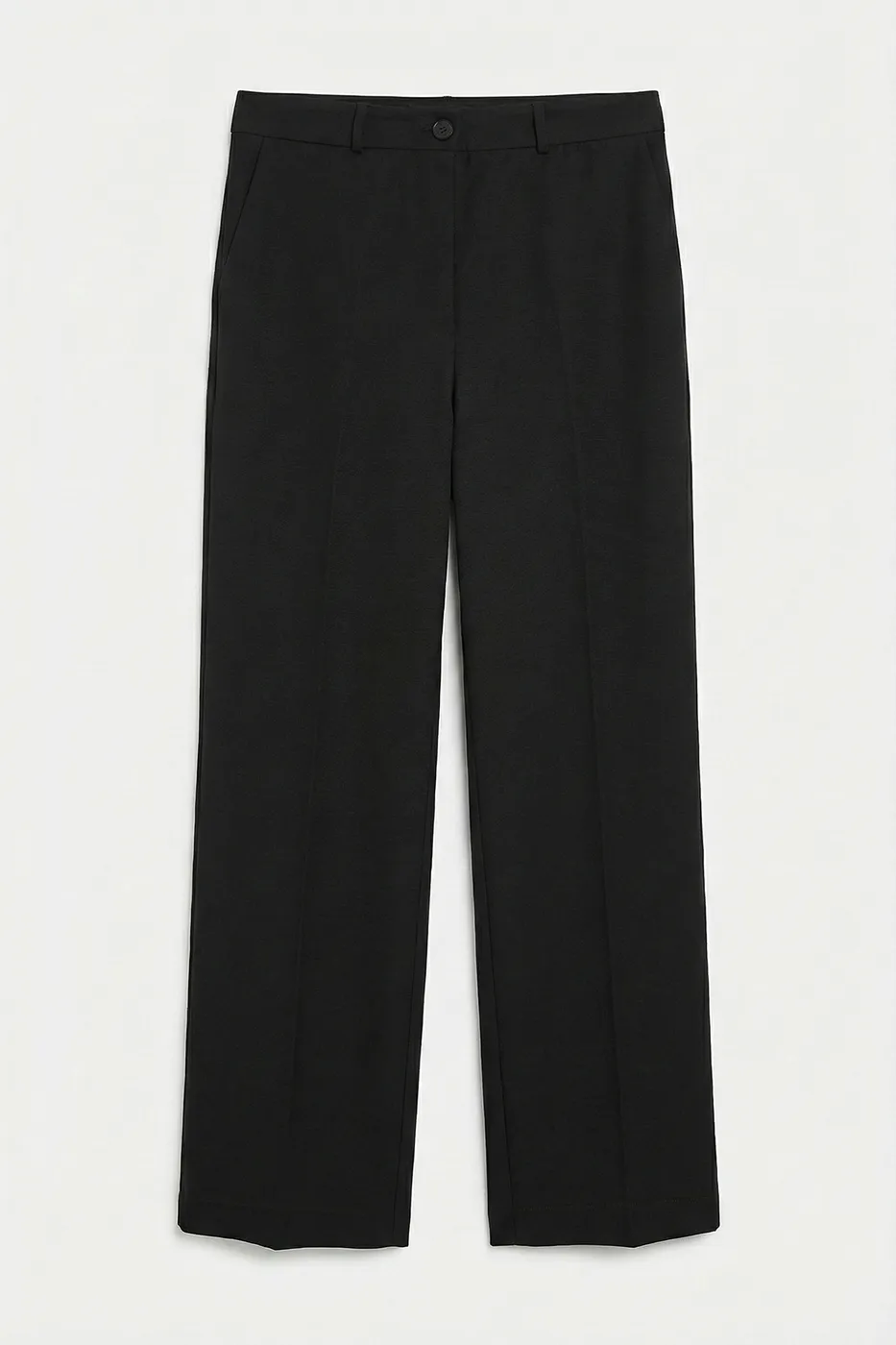 Bayan Siyah Düz Kesim Klasik Pantolon