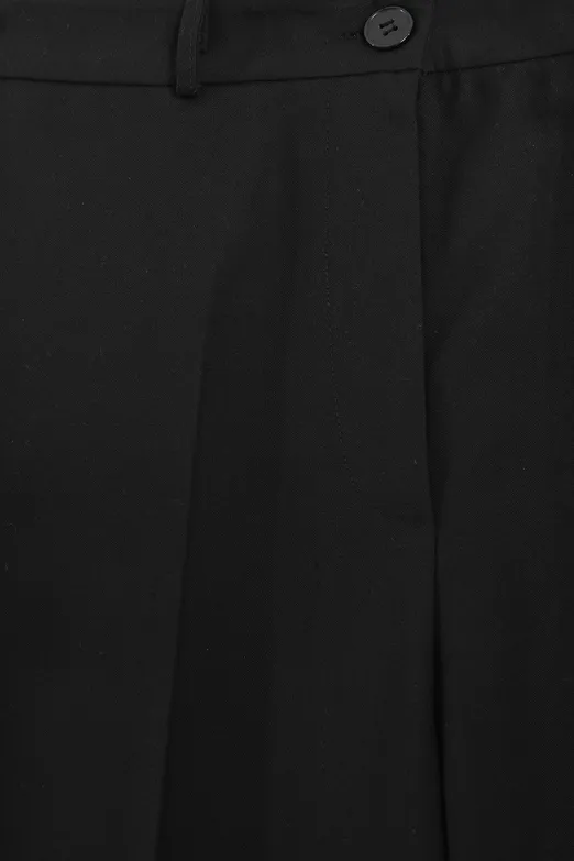 Bayan Siyah Düz Kesim Klasik Pantolon - BSL