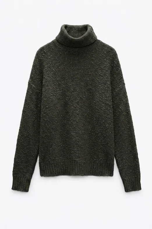 Bayan Haki Boğazlı Oversize Kazak - BSL