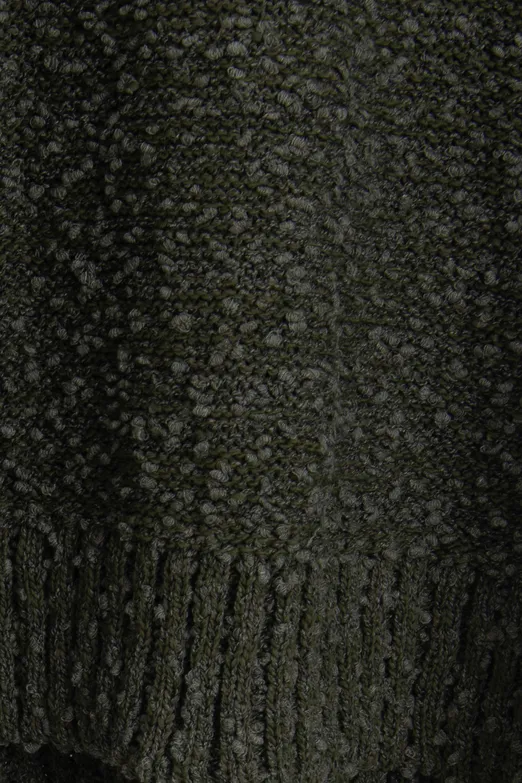 Bayan Kahverengi Boğazlı Oversize Kazak - BSL