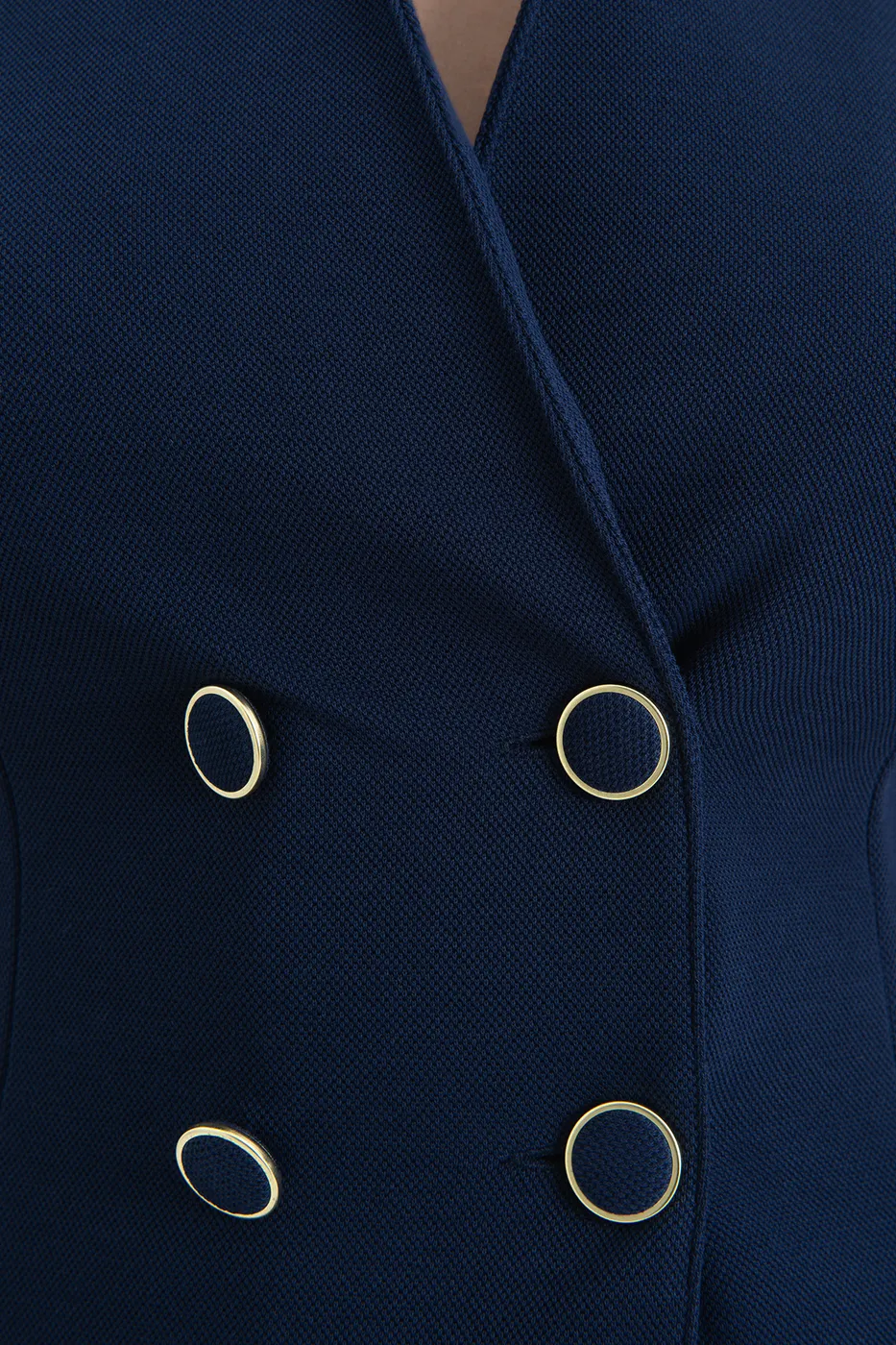 Bayan Lacivert Kruvaze Kapama Yelek