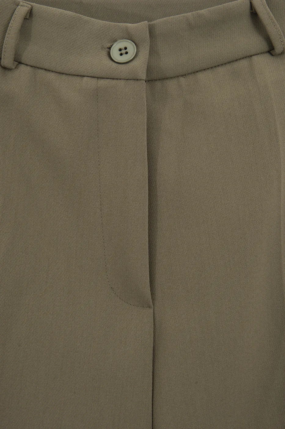 Bayan Haki Düz Kesim Pantolon