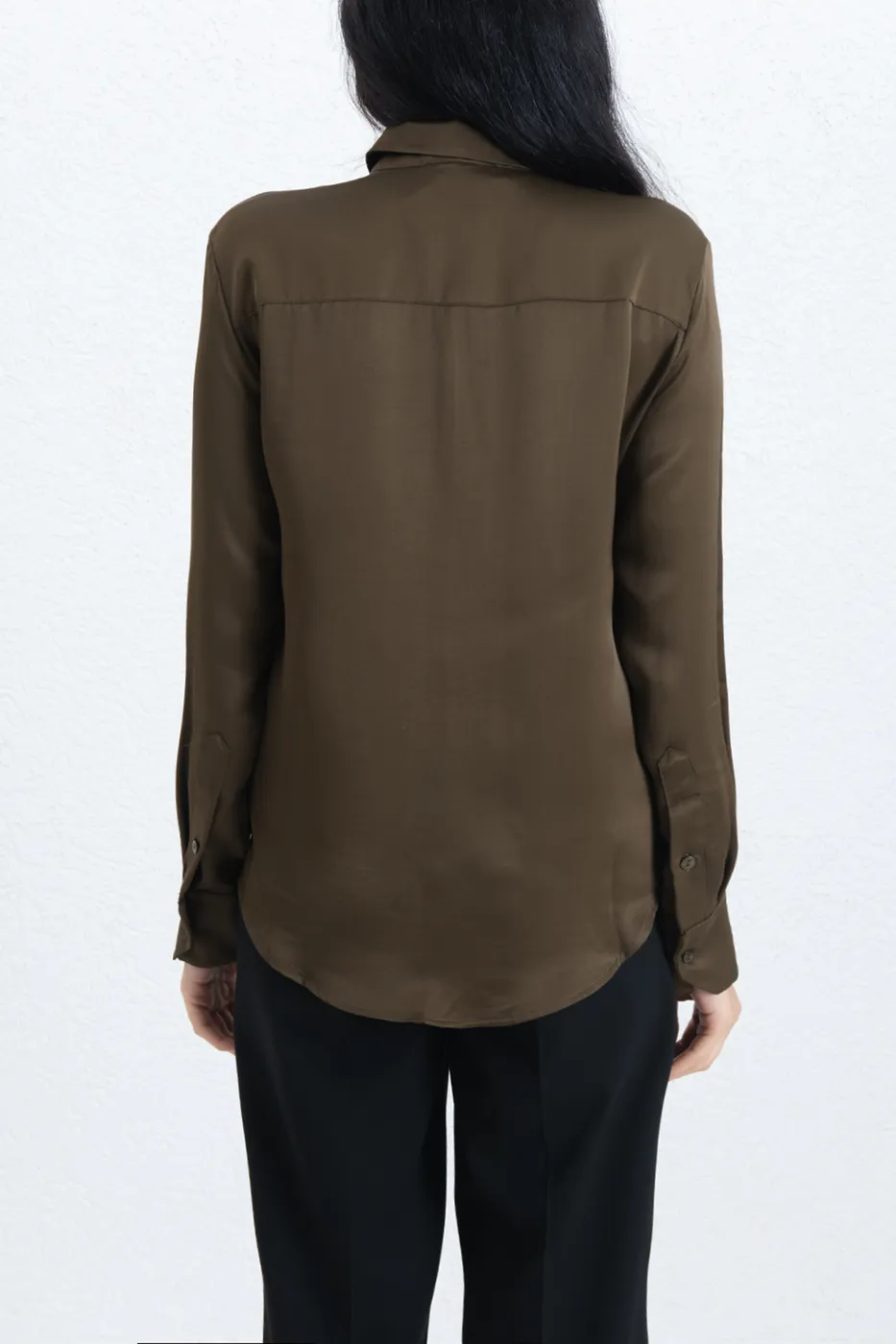 Bayan Haki Saten Gömlek