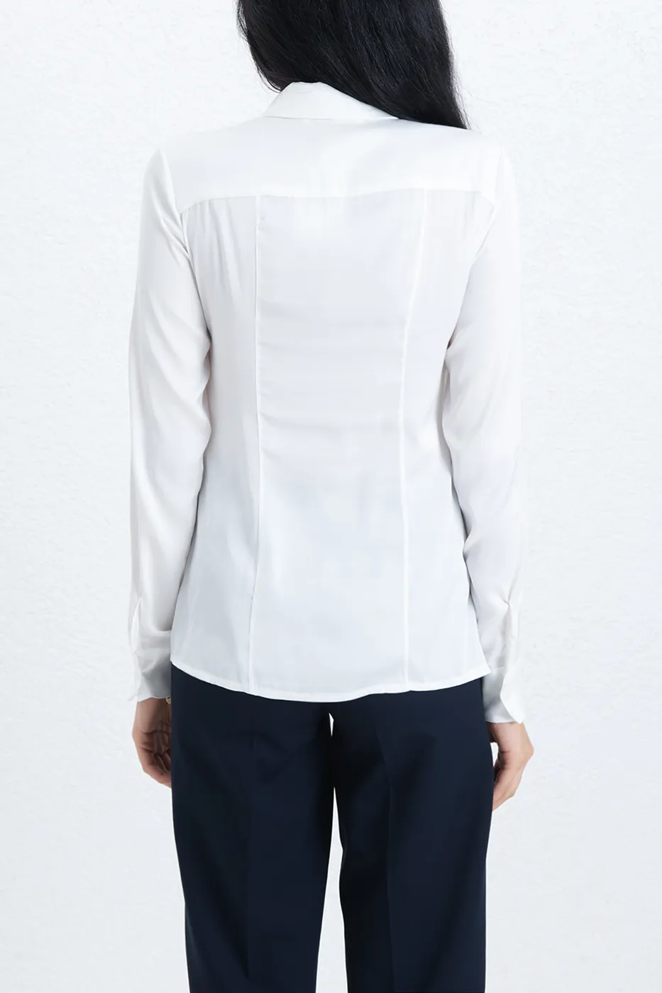 Bayan Beyaz Poplin Gömlek