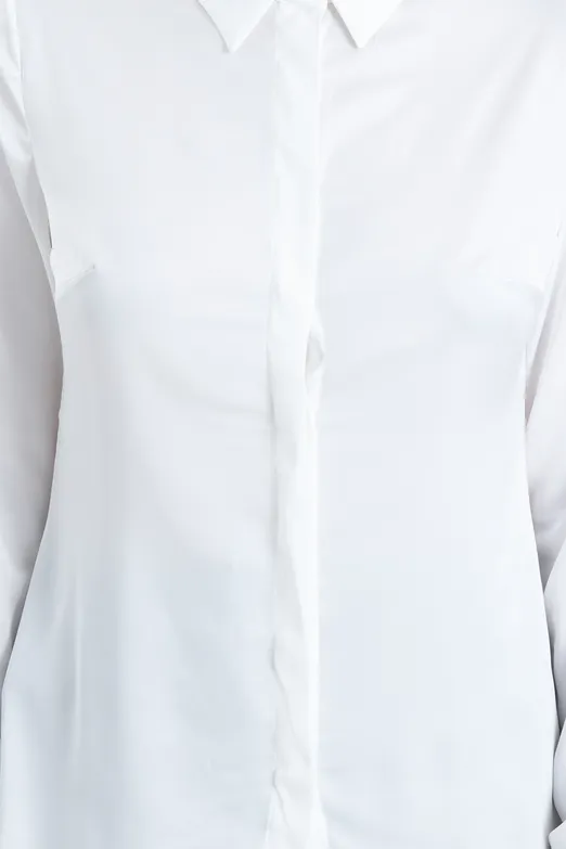 Bayan Beyaz Poplin Gömlek - BSL