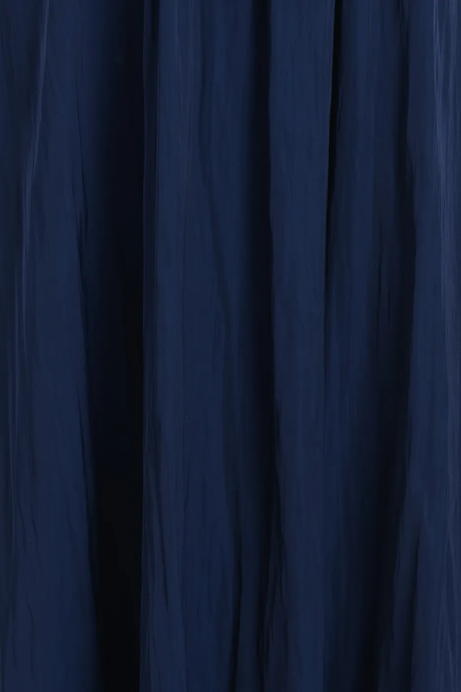 Bayan Lacivert Kraşlı Saten Midi Etek