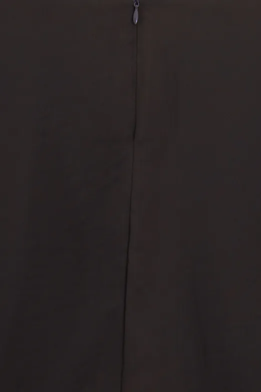 Bayan Kahverengi Saten Bluz - BSL