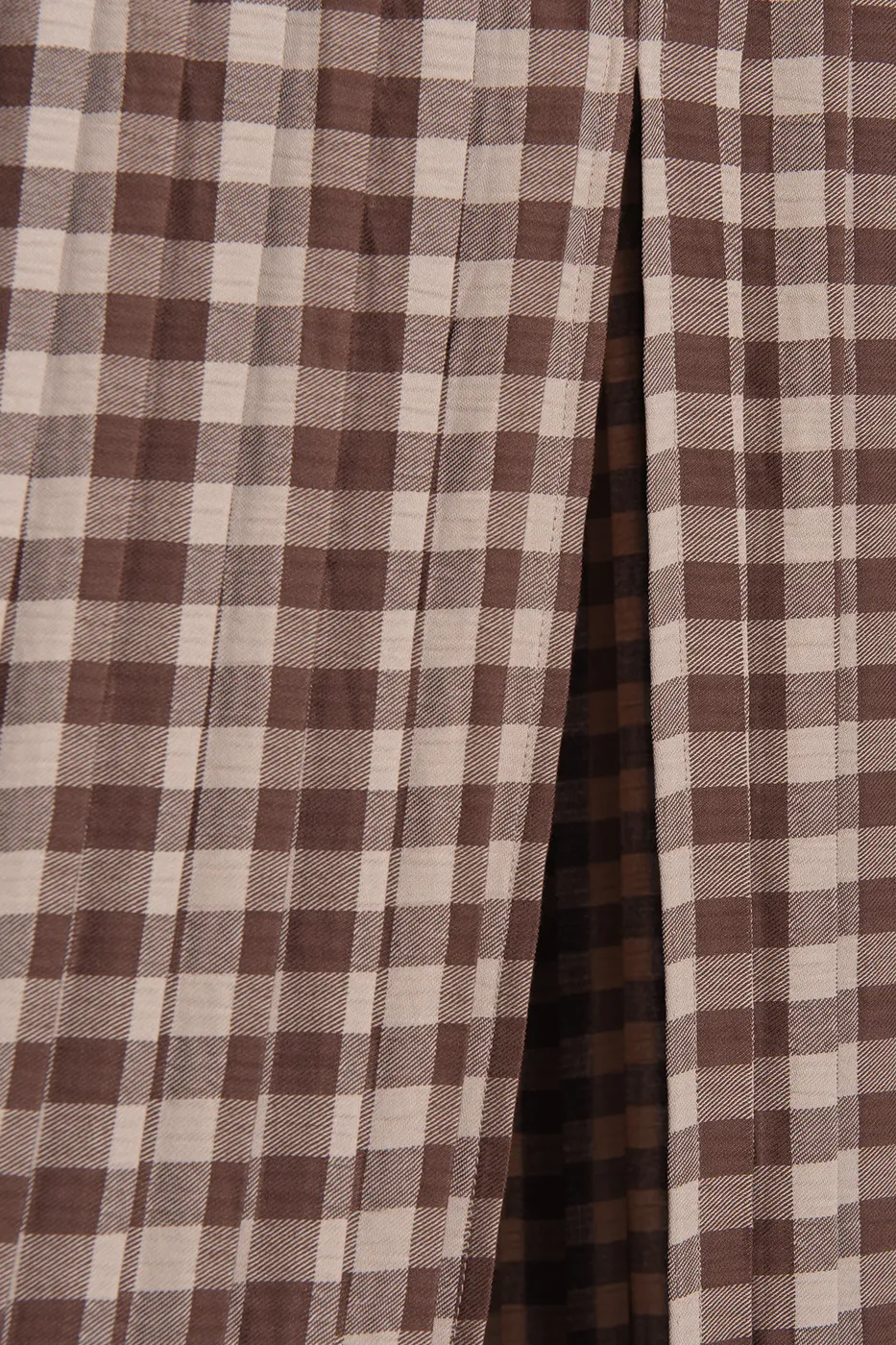 Bayan Kahverengi Piliseli Maksi Etek