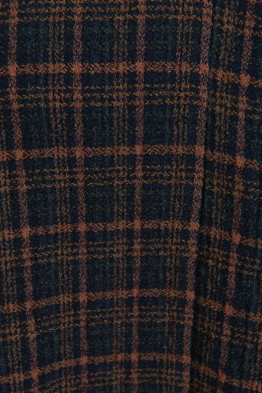 Bayan Haki Kemerli Ekoseli Kloş Midi Etek - BSL