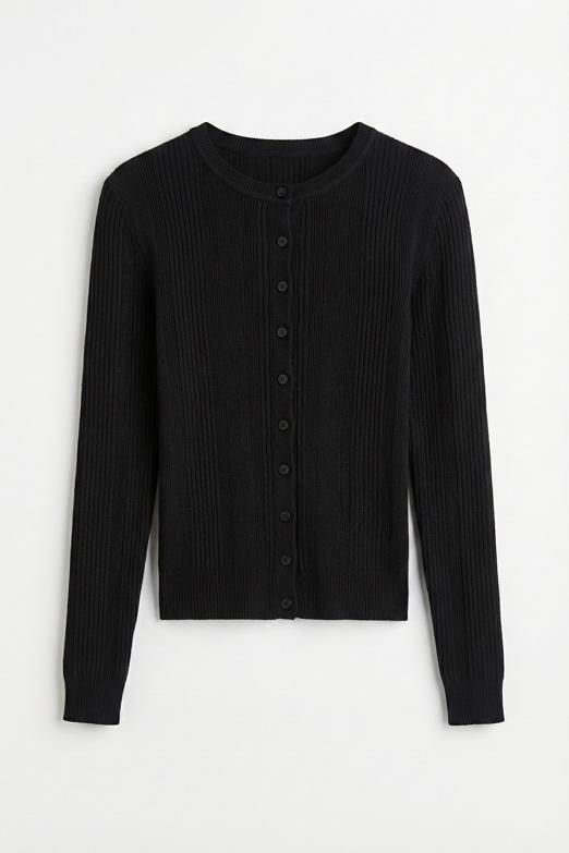 Bayan  Triko Fitilli Slim Hırka