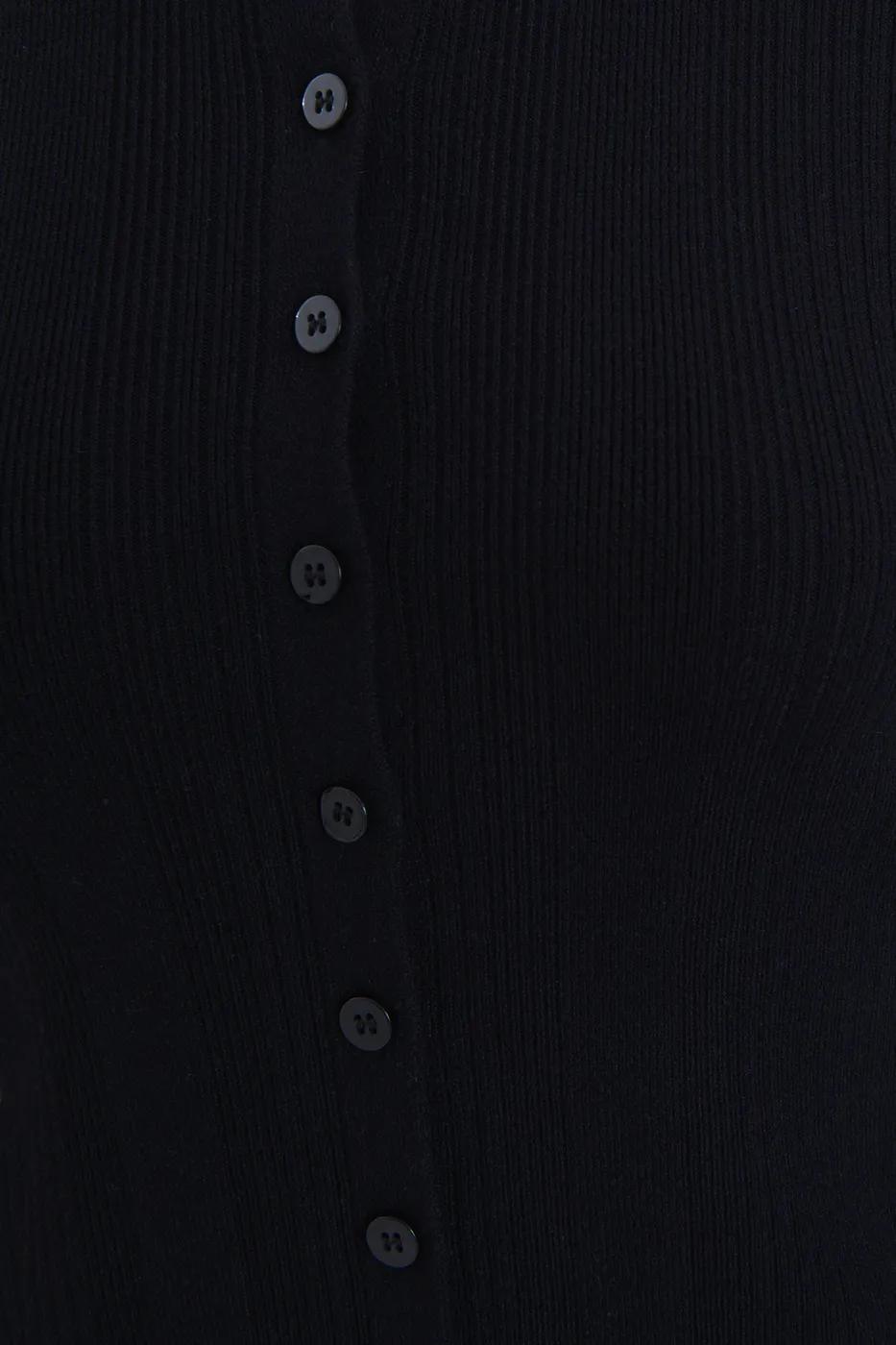 Bayan Siyah Triko Fitilli Slim Hırka