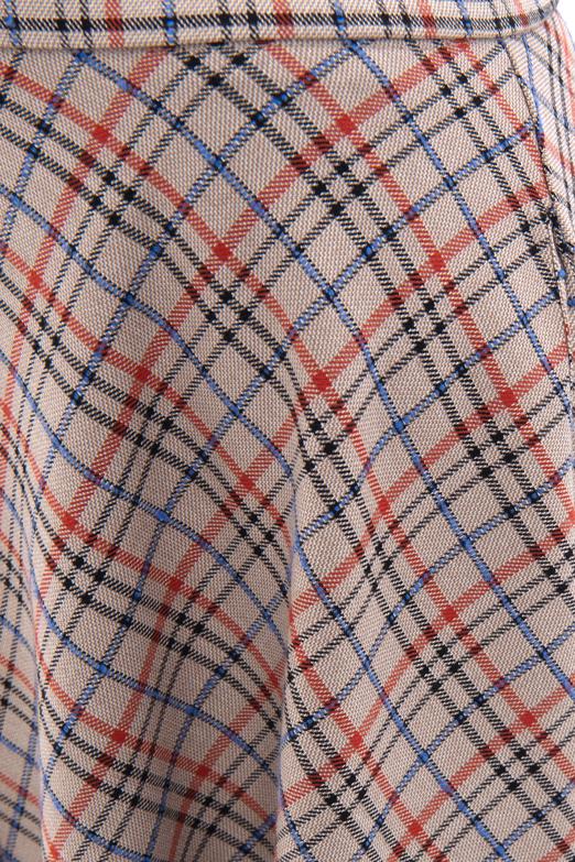 Ekoseli Kloş Midi Etek