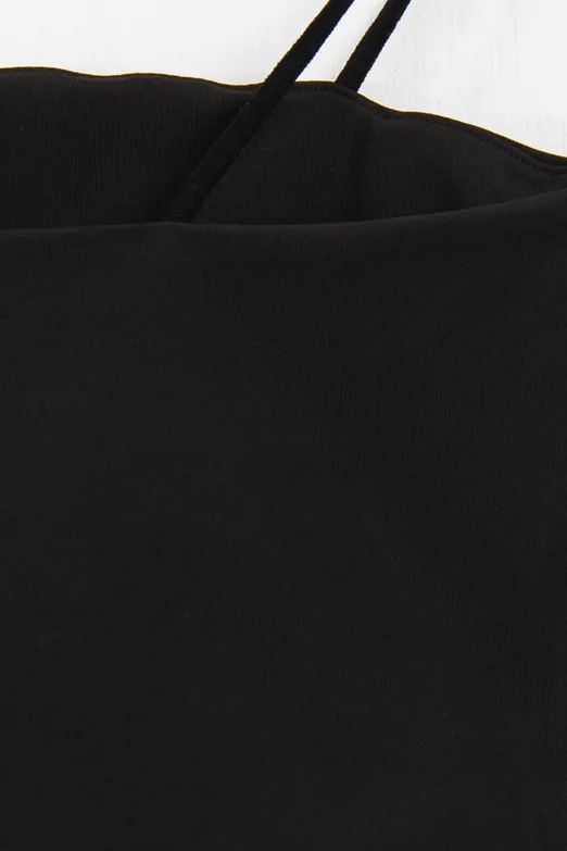 Bayan Siyah Straplez Askılı Body - BSL