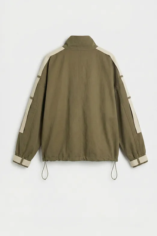 Bayan Haki Şerit Detaylı Mont - BSL