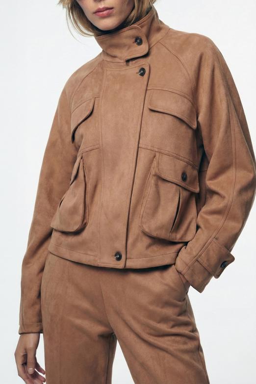 Bayan  Cepli Süet Mont