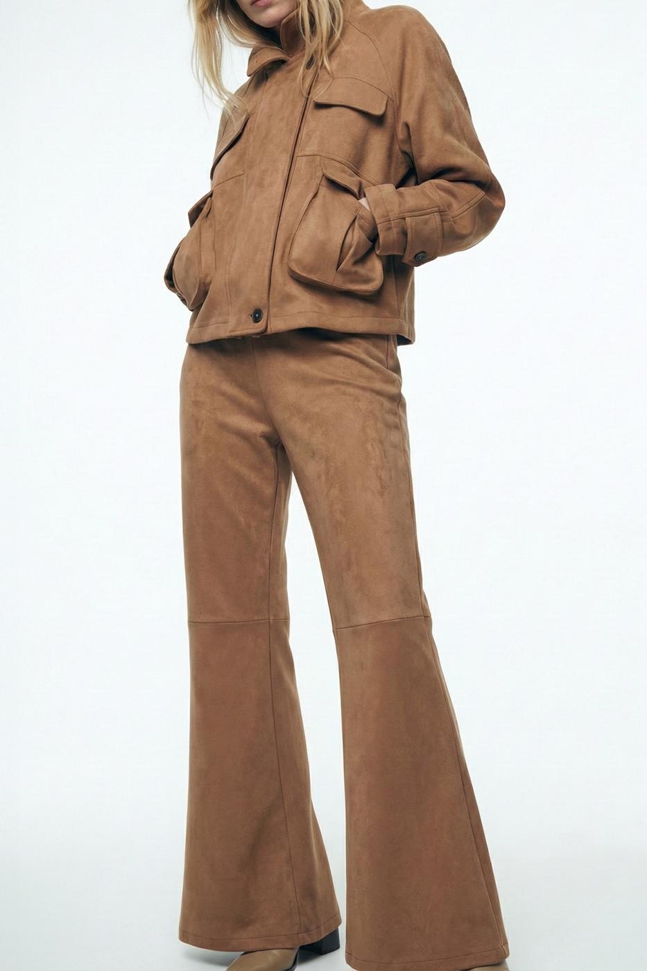 Normal Bel Süet Pantolon