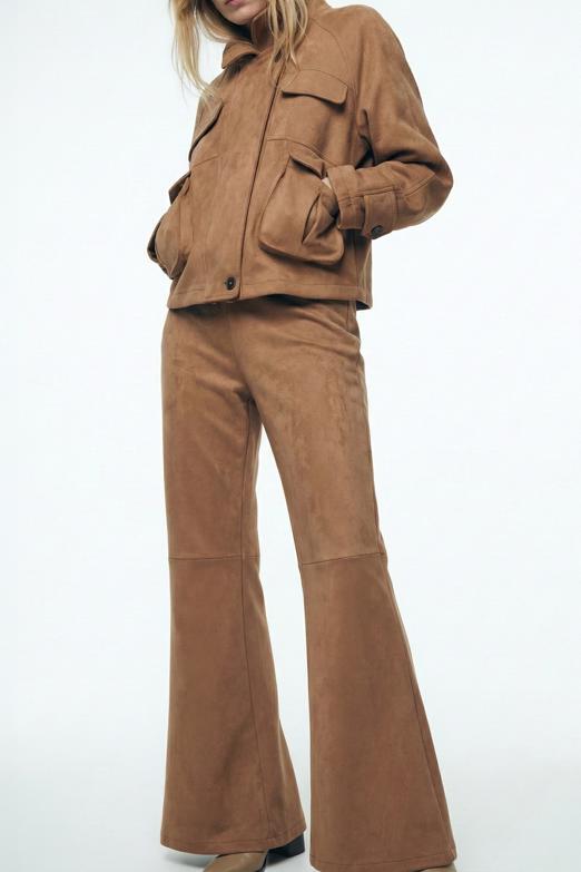 Bayan  Normal Bel Süet Pantolon