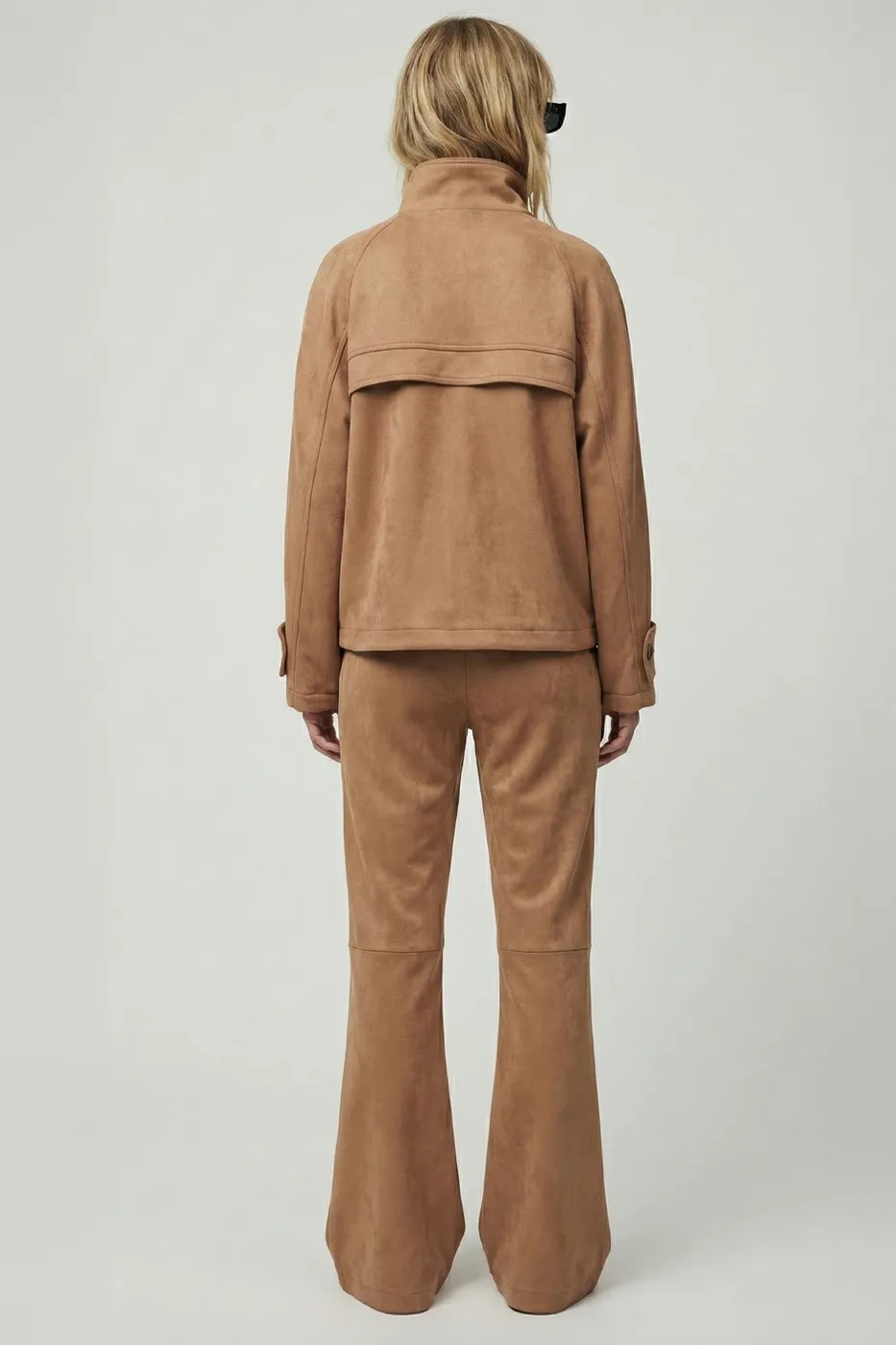 Bayan Camel Normal Bel Süet Pantolon