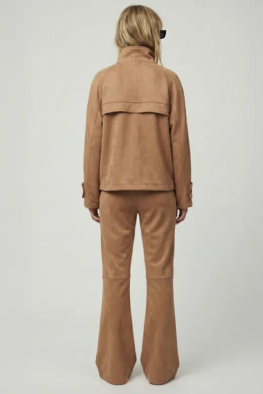 Bayan Camel Normal Bel Süet Pantolon - BSL