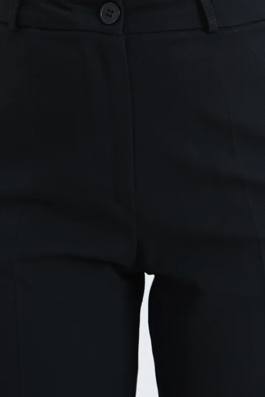 Bayan Siyah Bilek Boy Kumaş Pantolon - BSL