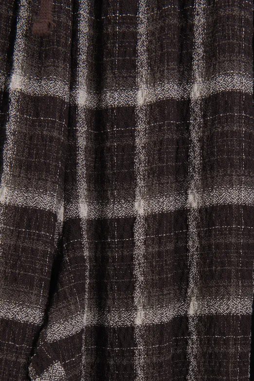 Bayan Kahverengi Ekoseli Şalvar Pantolon - BSL