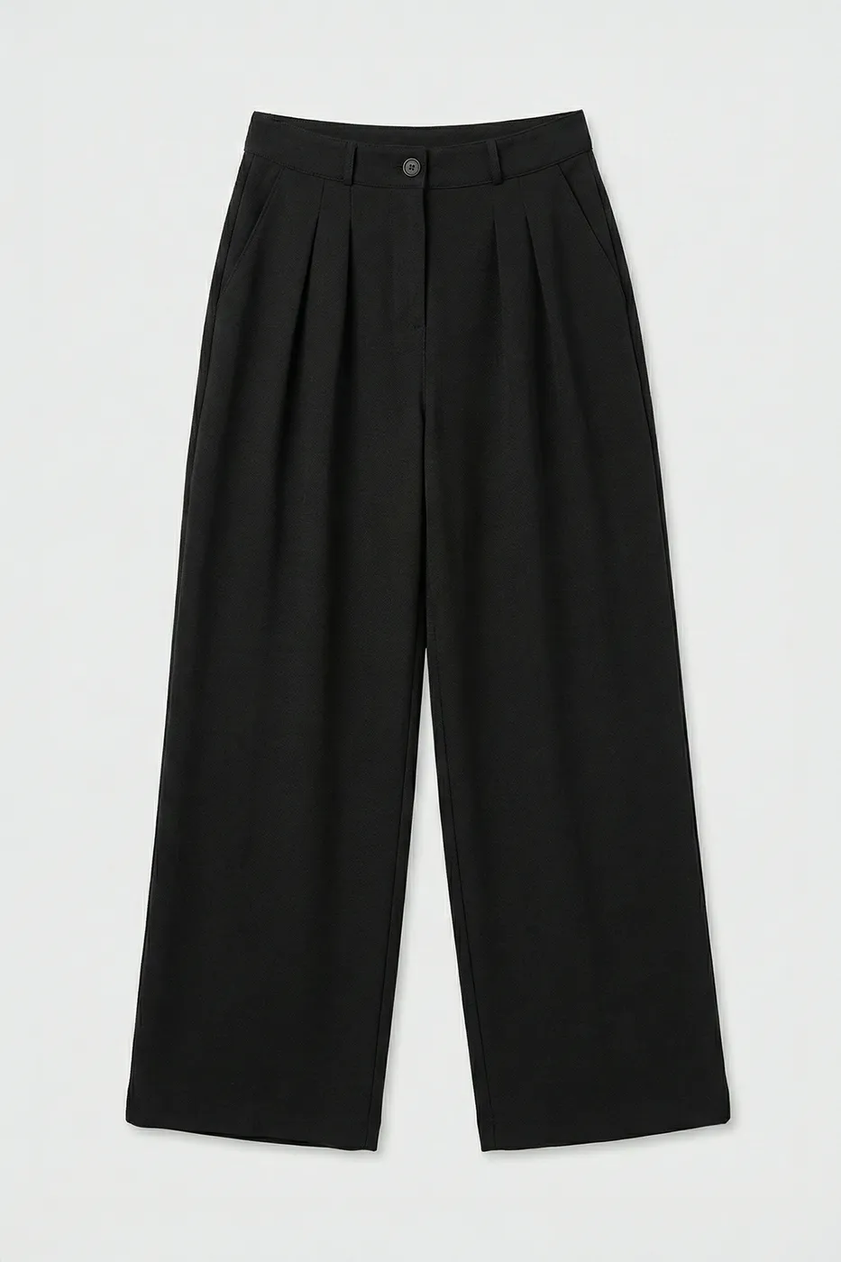 Bayan Siyah Pileli Palazzo Pantolon