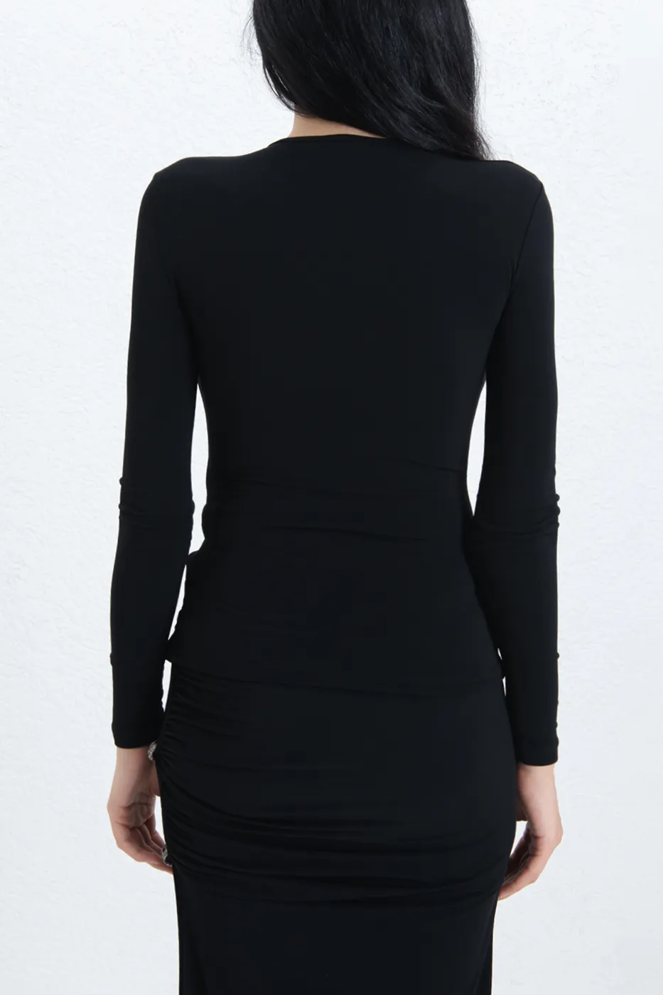 Bayan Siyah Özel Taş Aksesuarlı Top