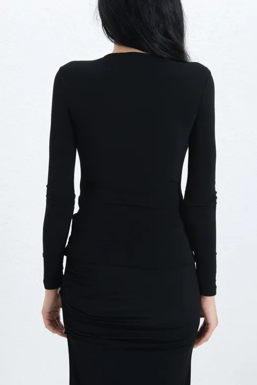 Bayan Siyah Özel Taş Aksesuarlı Top - BSL