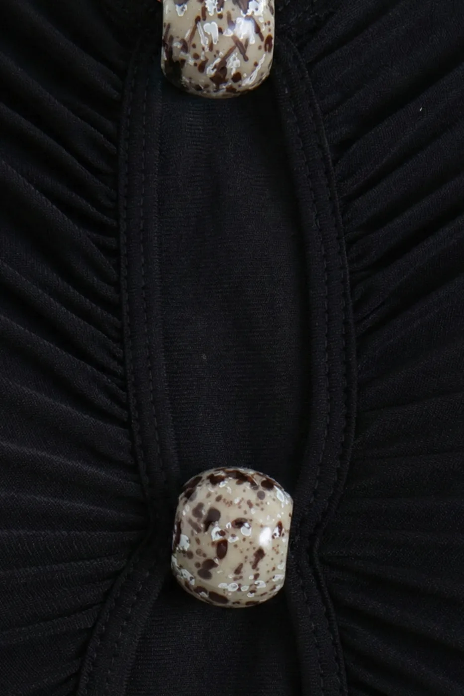 Bayan Siyah Özel Taş Aksesuarlı Top