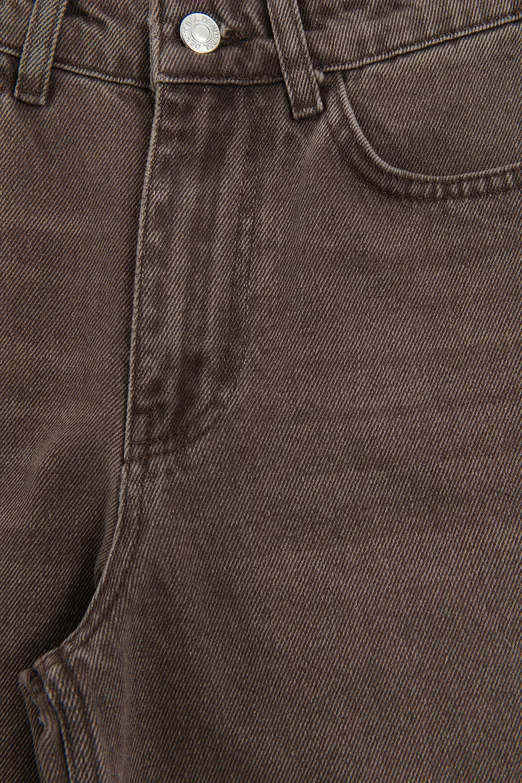 Bayan Kahverengi Geniş Kalıp Renkli Denim Pantolon - BSL