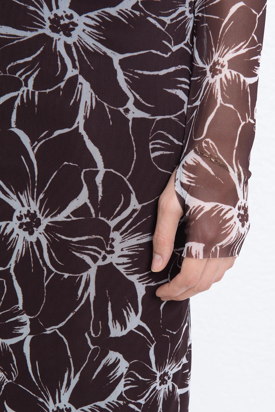 Astarlı Tül Slim Fit Midi Elbise · 4