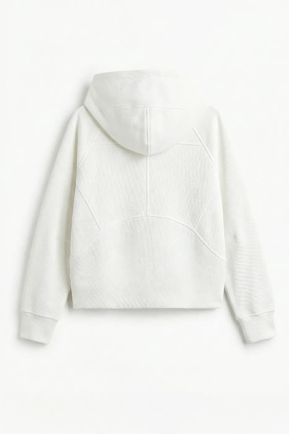 Bayan Beyaz Kapüşonlu Oversize Sweatshirt