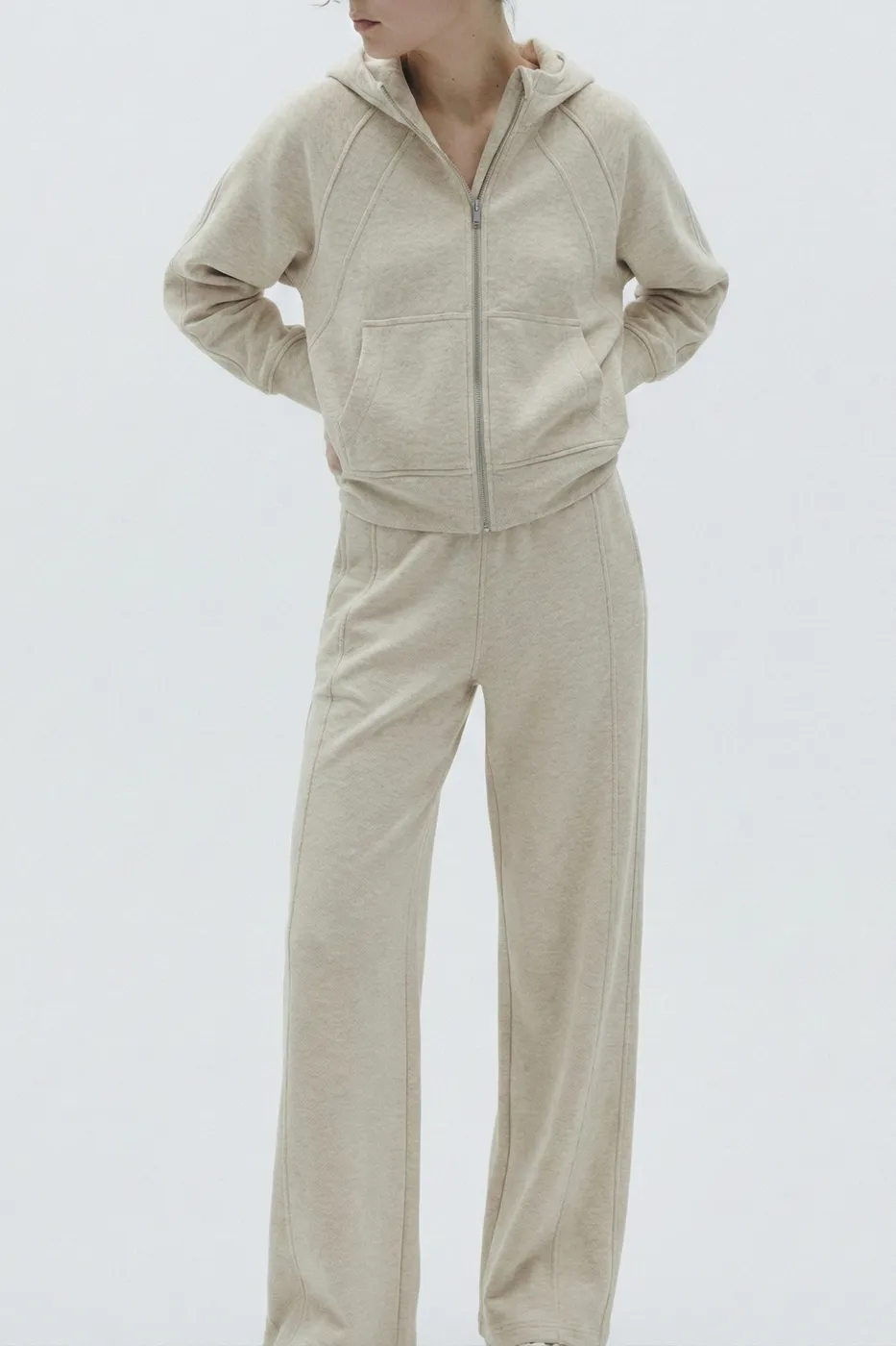 Bayan Taş Beli Lastikli Düz Kesim Pantolon