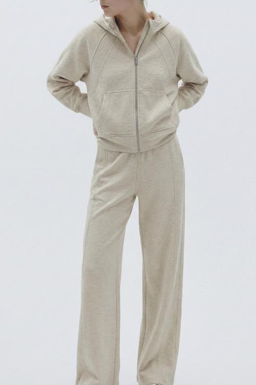 Bayan  Beli Lastikli Düz Kesim Pantolon