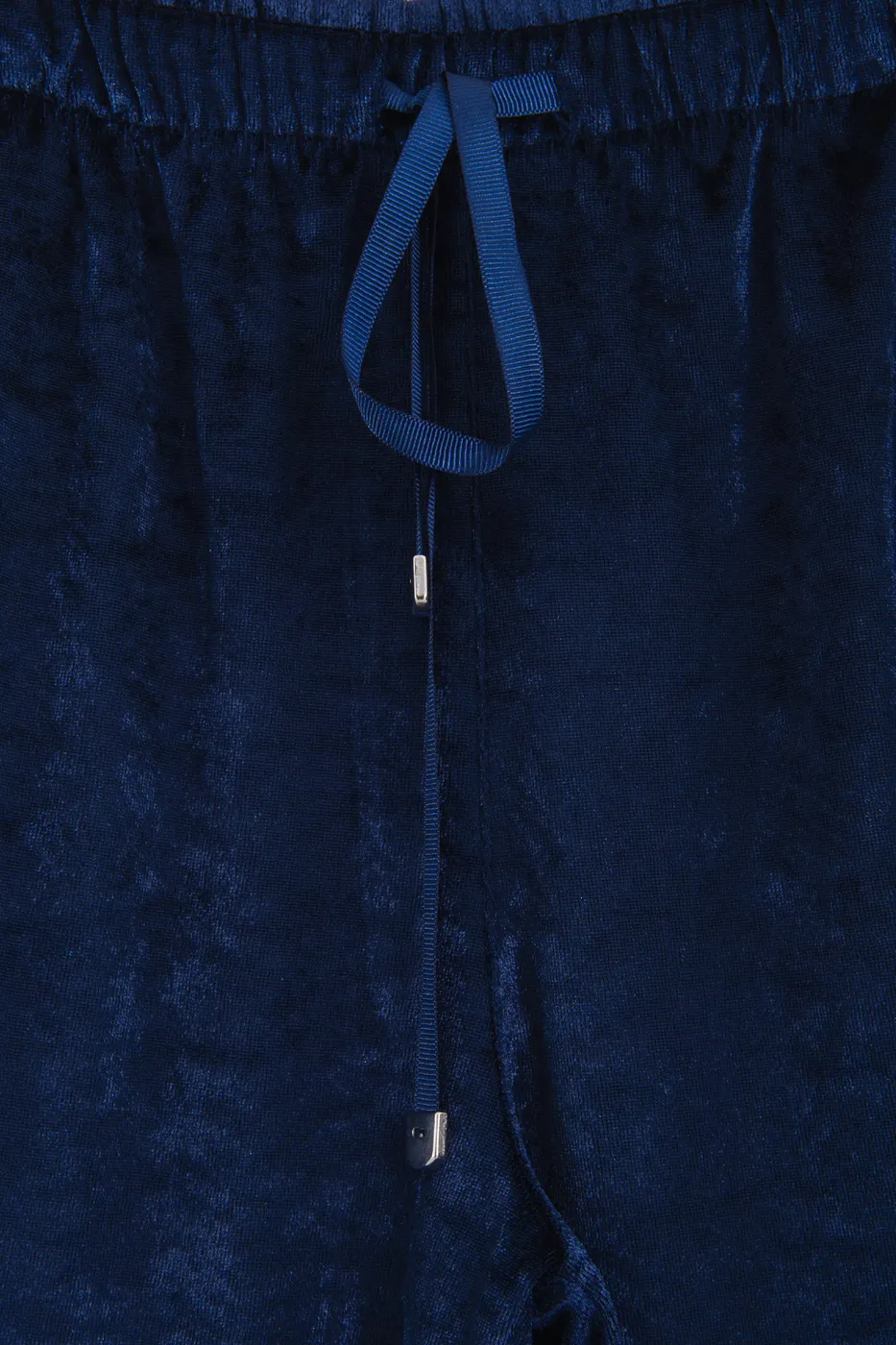 Bayan Lacivert Kadife Bol Pantolon