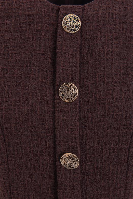 Düğme Detaylı Mini Elbise