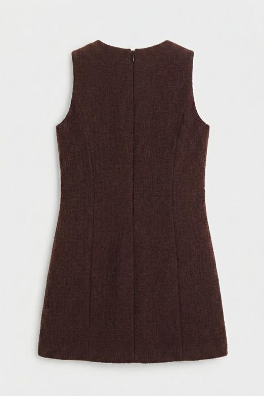 Düğme Detaylı Mini Elbise