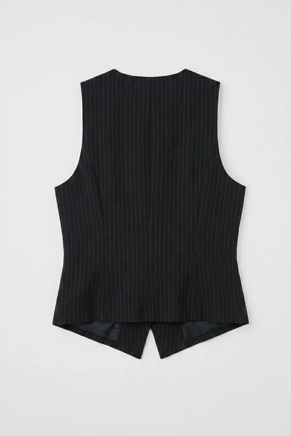 Bayan Siyah Fit Düğme Detaylı Yelek